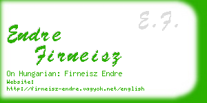 endre firneisz business card